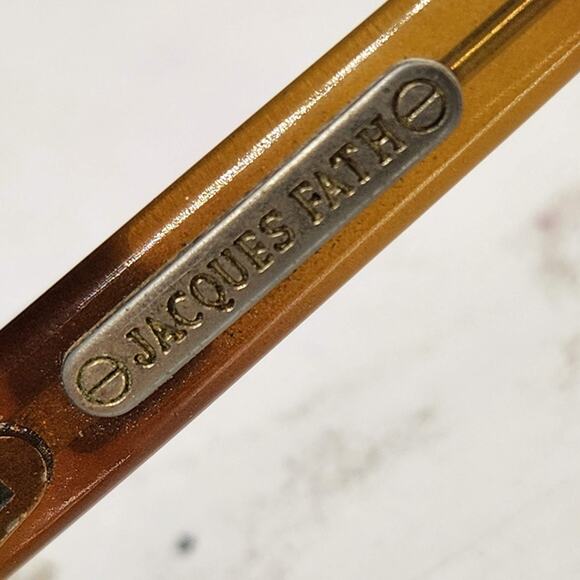 Vintage Jacques Fath Prescription Sunglasses 70s 1970s Brown Black - Picture 4 of 4